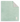 Textured green blanket with a brand label on a white background