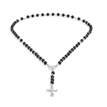 Black Rosary + Pouch