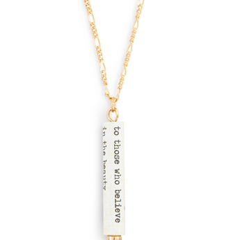 Believe in Beauty Quote Necklace