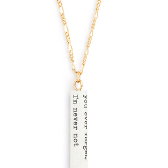 Thinking of You Quote Necklace