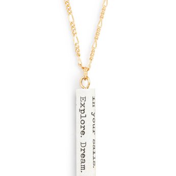 Catch the Wind Quote Necklace