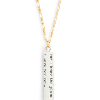 Hope and a Future Quote Necklace