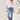 Embroidered Sophia Curvy Hugging Wide Leg Jeans