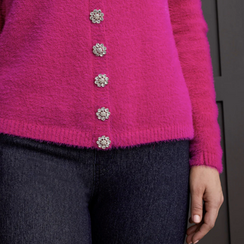 Sweater Cardigan With Fancy Buttons