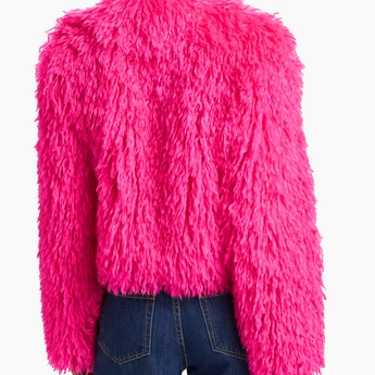 Hot Pink Faux Fur Jacket