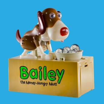 Bailey The Money Hungry Mutt Piggy Bank