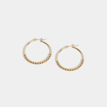 Twisted Metal Hoop Earring