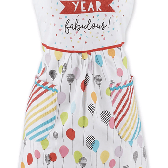 Another Year Printed Apron - Ruffled Feather