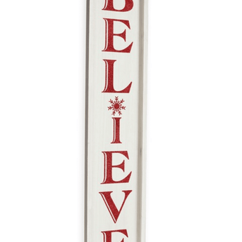 Believe - Framed Porch Sign - Ruffled Feather