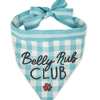 "Belly Rub Club" Pet Bandana - Ruffled Feather