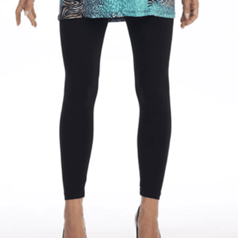 Black Ankle Leggings - Ruffled Feather