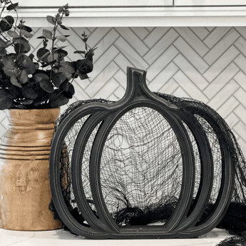 Black Cutout Pumpkin Frame - Ruffled Feather