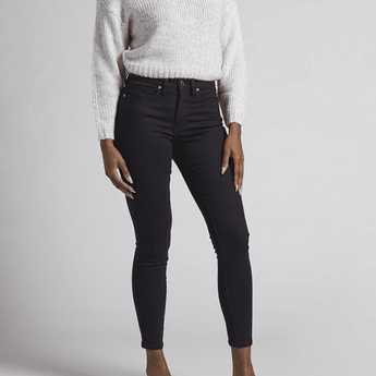 Black Forever Stretch - High Rise Skinny Jeans - Ruffled Feather
