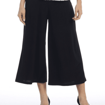 Black Gaucho Pants - Ruffled Feather