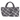 Bobbi Woven Tote- charcoal/silver - Ruffled Feather