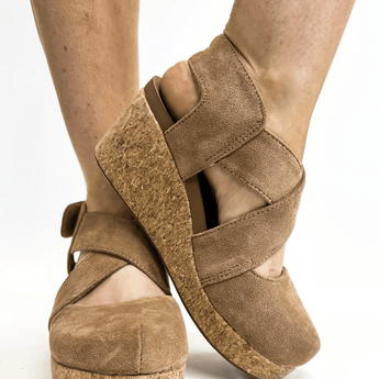 Case Closed - Camel Faux Suede - Ruffled Feather