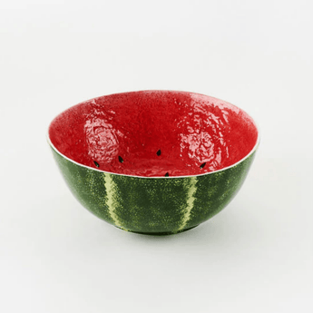 Ceramic Watermelon Bowl, Large 13" - Ruffled Feather