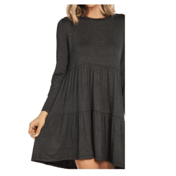 Charcoal Minnie Tiered Dress - Ruffled Feather