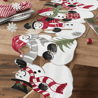 Cheerful Snowman Table Runner - Ruffled Feather