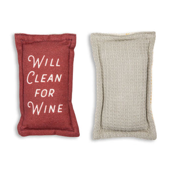 Clean for Wine Kitchen Sponge - Set of 2 - Ruffled Feather