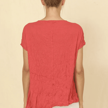 CLEARANCE Addie Top - Carmine - Ruffled Feather