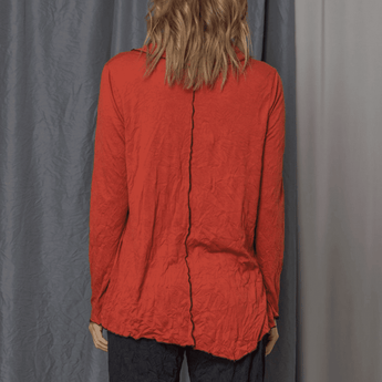 Clearance - Alden Top- Cayenne - Ruffled Feather