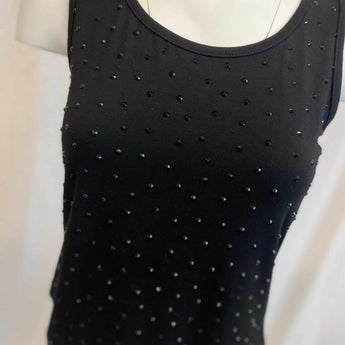 CLEARANCE - Black Sequin Tank Top - Ruffled Feather