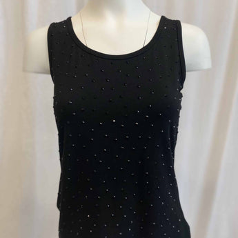 CLEARANCE - Black Sequin Tank Top - Ruffled Feather