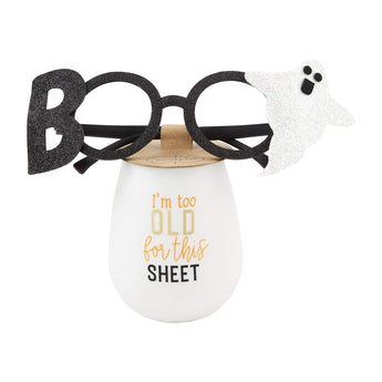CLEARANCE Boo Halloween Wine Glass Set - Ruffled Feather