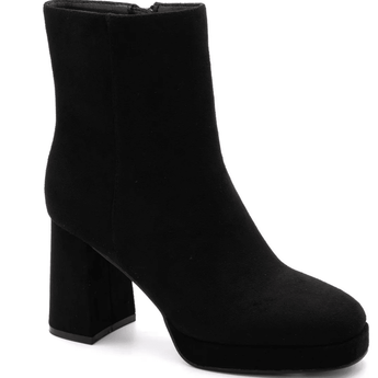 CLEARANCE Corkys Slug Bug - Black Suede Boot - Ruffled Feather