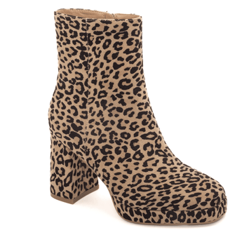 CLEARANCE Corkys Slug Bug - Leopard Suede Boot - Ruffled Feather