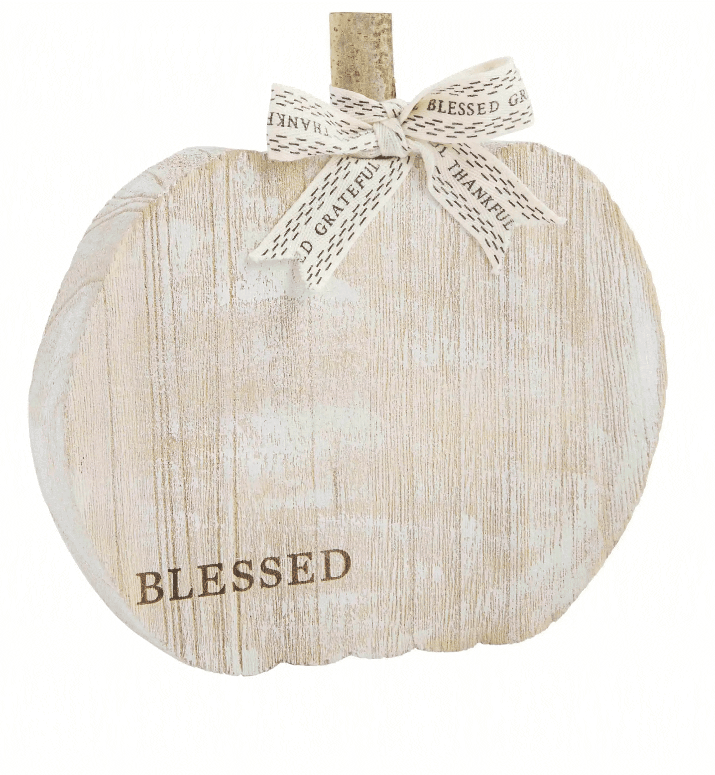 CLEARANCE Distressed Blessed Pumpkin Plaque - Ruffled Feather