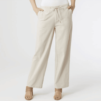 CLEARANCE Elation Gauze Wide Legs Pants - Ruffled Feather