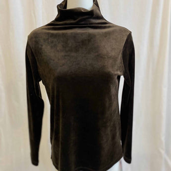 CLEARANCE - Espresso Plush Funnel Neck - Ruffled Feather