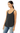 CLEARANCE Flowy Side Slit Tank – Dark Heather Grey - Ruffled Feather
