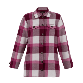 CLEARANCE Fuchsia Plaid Shacket - Ruffled Feather