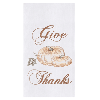 CLEARANCE Give Thanks Pumpkin Towel - Ruffled Feather