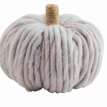 CLEARANCE Gray Chunky Pumpkin Sitter - Ruffled Feather