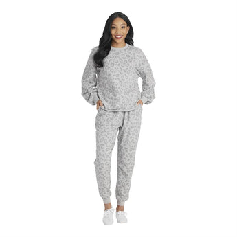 CLEARANCE - Gray Leopard Joggers - Ruffled Feather