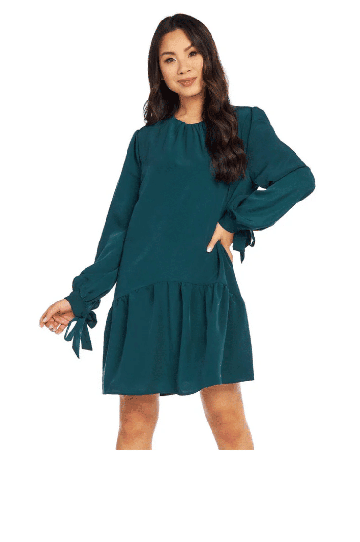 Merritt Flounce Dress Green Large Merritt Flounce Dress Green Large