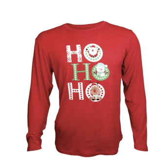 CLEARANCE - Ho Ho Ho Mens Pajama Top - Ruffled Feather