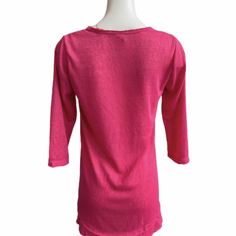 CLEARANCE Hot Pink Fuchsia V-Neck Top - Ruffled Feather