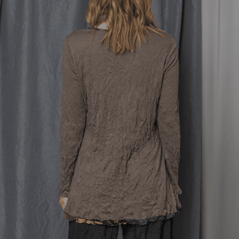 CLEARANCE - Leilani Tunic-Mink - Ruffled Feather