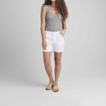 CLEARANCE - Maddie White Shorts - Ruffled Feather