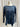 CLEARANCE - Navy Plush Microfiber Pullover - Ruffled Feather