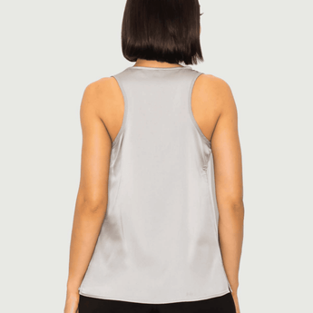 CLEARANCE - Racerback Cowl Neck Tank - Ruffled Feather