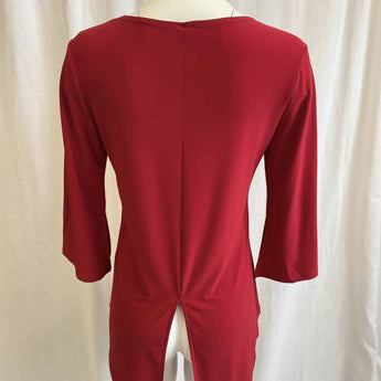 CLEARANCE Red Split Sleeve and Back Tunic - Ruffled Feather