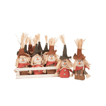 CLEARANCE Scarecrow Ornament - Assorted Color - Ruffled Feather