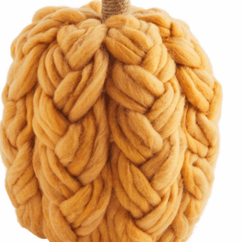 CLEARANCE Tall Orange Chunky Pumpkin Sitter - Ruffled Feather