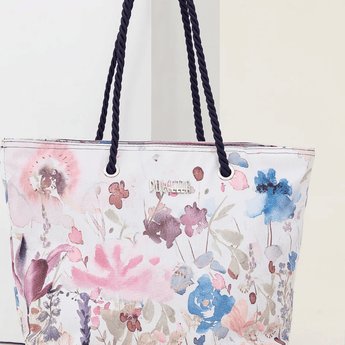 CLEARANCE - Woven Tote Bag - Ruffled Feather